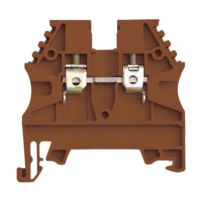 ER4BROWN IMO ER 4mm Brown DIN Rail Terminal for TS35 Rail Single Feed Through