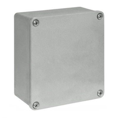 G130.68 RP Gain Aluminium 130 x 130 x 75mmD Enclosure IP65 Sandblasted Finish