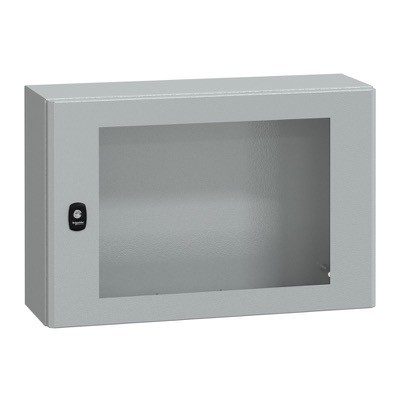 NSYS3D4620T Schneider Spacial S3D Mild Steel 400H x 600W x 200mmD Wall Mounting Enclosure IP66 Glazed Door