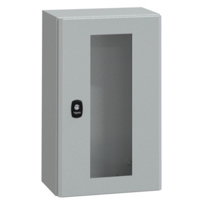 NSYS3D5320T Schneider Spacial S3D Mild Steel 500H x 300W x 200mmD Wall Mounting Enclosure IP66 Glazed Door