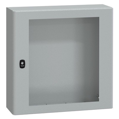 NSYS3D6630T Schneider Spacial S3D Mild Steel 600H x 600W x 300mmD Wall Mounting Enclosure IP66 Glazed Door