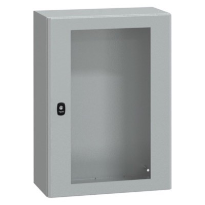 NSYS3D7525T Schneider Spacial S3D Mild Steel 700H x 500W x 250mmD Wall Mounting Enclosure IP66 Glazed Door