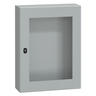 NSYS3D8620T Schneider Spacial S3D Mild Steel 800H x 600W x 200mmD Wall Mounting Enclosure IP66 Glazed Door