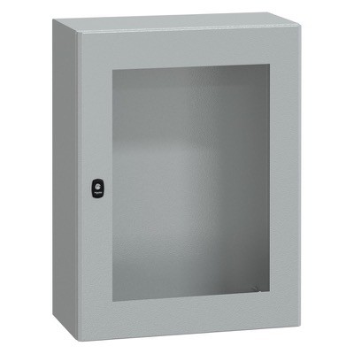 NSYS3D8640T Schneider Spacial S3D Mild Steel 800H x 600W x 400mmD Wall Mounting Enclosure IP66 Glazed Door