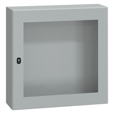 NSYS3D8830T Schneider Spacial S3D Mild Steel 800H x 800W x 300mmD Wall Mounting Enclosure IP66 Glazed Door