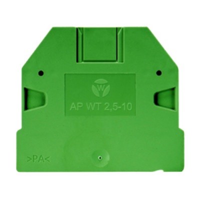 07.313.2555.7 Wieland selos WT AP Green End Plate for WT2.5 - WT10 Terminals