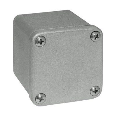 G060.38 RP Gain Aluminium 62 x 62 x 44mmD Enclosure IP65 Sandblasted Finish