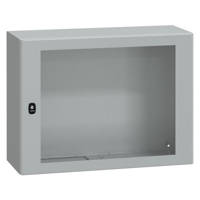 NSYS3D6830T Schneider Spacial S3D Mild Steel 600H x 800W x 300mmD Wall Mounting Enclosure IP66 Glazed Door