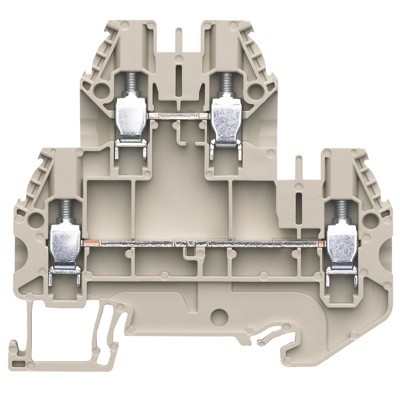 58.504.7055.0 Wieland selos WT 4mm Grey Double Deck DIN Rail Terminal for TS35 Rail Double Feed Through WT4E