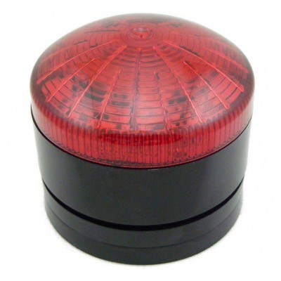 STX-24DA-R STX Xenon Beacon Black Base Red Lens 10-28V AC/DC IP65 Flashing