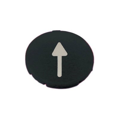 M22-XD-S-X7 Eaton RMQ-Titan Black Button &#039;Arrow&#039; Plate for Pushbutton Actuator 