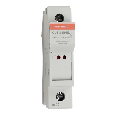 CUS101IHEL Mersen Modulostar 10 x 38mm 32A Single Pole 1000VDC Fuseholder with LED Indicator