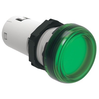 LPMLE3 Lovato Platinum LED Pilot Lamp 110VAC Green Monoblock Style 22.5mm IP66, IP67, IP69K