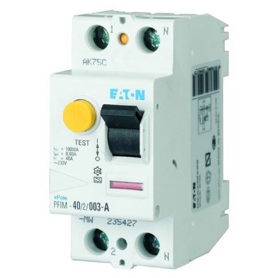 PFIM-100/2/01 Eaton PFIM 2 Pole RCCB 100A 100mA 230VAC 10kA Type AC