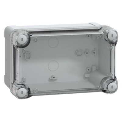 NSYTBP191210HT Schneider Thalassa TBP Polycarbonate 192 x 121 x 105mmD Enclosure Clear Lid IP66 RAL7035