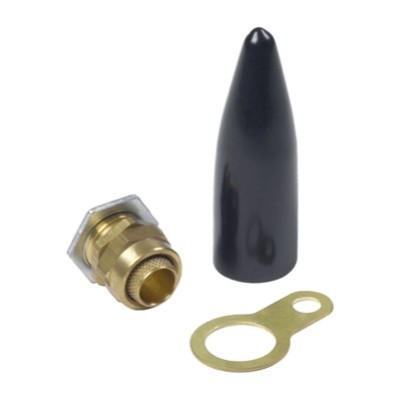 BW16L WISKA BW M16L Brass Gland for SWA Cable IP20 Includes Locknut, Shroud &amp; Earth Tag