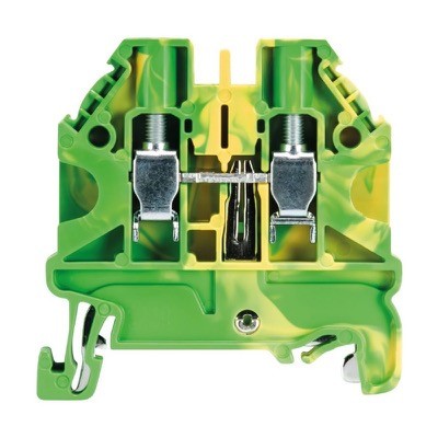 58.504.9055.0 Wieland selos WT 4mm Earth DIN Rail Terminal for TS35 Rail Single Feed Through Green/Yellow WT4 PE