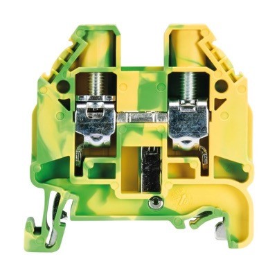 58.510.9055.0 Wieland selos WT 10mm Earth DIN Rail Terminal for TS35 Rail Single Feed Through Green/Yellow WT10 PE