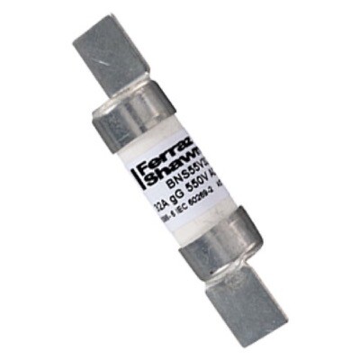 BNS55V20M32 Mersen BNS 20A gM Fuse X1019219 BS88 F1 Motor Rated to 32A Offset Blade 61mm Overall Length with 12mm Blade Length 550VAC