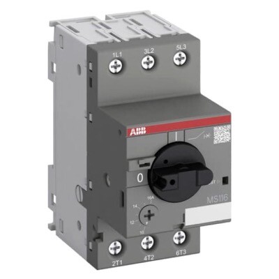 1SAM250000R1010 ABB MS116-10 Manual Motor Starter 6.3 - 10A Motor Rating 4.0kW