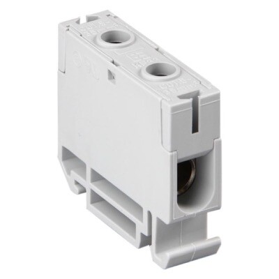 KE33 Ensto Clampo Compact 35mm Grey Terminal Block for  TS35 DIN Rail Single Feed Through 1.5-35mm2 135A 750V