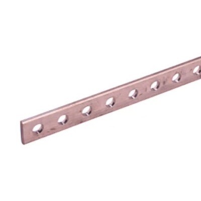 550400 nVent ERIFLEX DPCB Punched Plain Copper Busbar Single 25 x 5mm 1.75m Length 10.5mm Hole Size