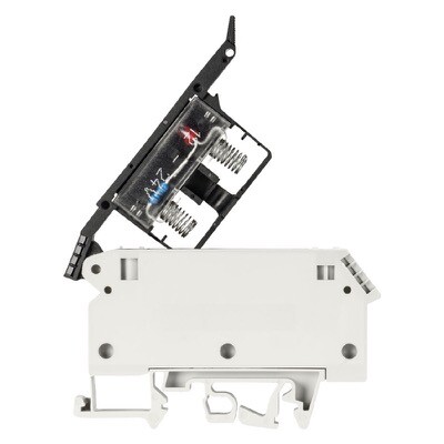 57.904.5555.0 Wieland selos WK 4mm Grey Fuse DIN Rail Terminal with  24V LED Suitable for 5 x 20mm Fuse WK 4/THSI 5 LED 24U /V0