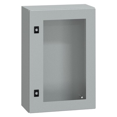 NSYCRN64200T Schneider Spacial CRN Mild Steel 600H x 400W x 200mmD Wall Mounting Enclosure IP66 Glazed Door