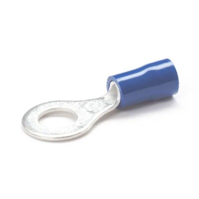 BR53 Partex BR Blue Ring Terminal 5.3mm Hole for 1.5 - 2.5mm2 Cable