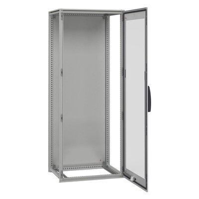 NSYSFN18850T Schneider PanelSeT SFN Mild Steel 1800H x 800W x 500mmD Floor Standing Enclosure Single Glazed Door