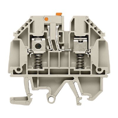 7910360000 Weidmuller W Series 4mm Beige Test Disconnect DIN Rail Terminal for TS32 &amp; TS35 Rail Spring Loaded Cable Clamp