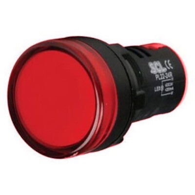 AD22-R230 230VAC Red LED Monoblock Pilot Lamp 22.5mm