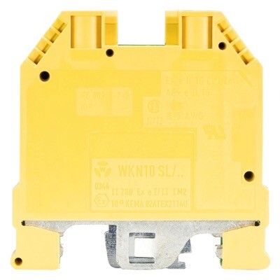 54.510.9055.0 Wieland selos WK 10mm Earth DIN Rail Terminal for TS35 &amp; TS32 Rail Single Feed Through