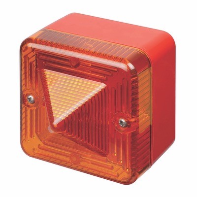 L101XAC230BX0A1R/A E2S L101X Xenon Beacon Red Base Amber Lens 230V AC IP66