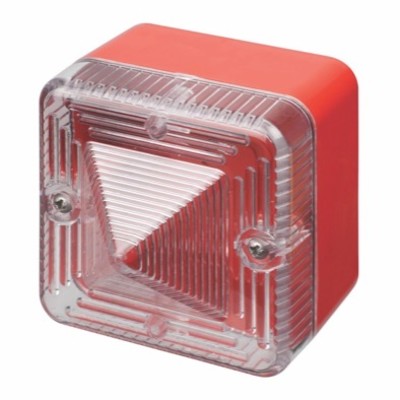 L101XDC024BX0A1R/C E2S L101X Xenon Beacon Red Base Clear Lens 20-28V AC/DC IP66