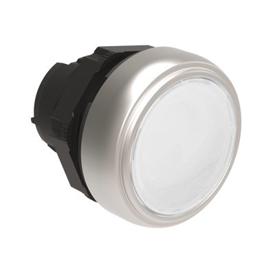 LPCBL107 Lovato Platinum Illuminated Clear Flush Pushbutton Actuator 22.5mm Spring Return