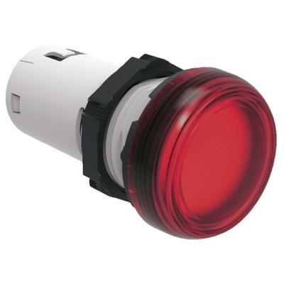 LPMLM4 Lovato Platinum LED Pilot Lamp 230VAC Red Monoblock Style 22.5mm IP66, IP67, IP69K