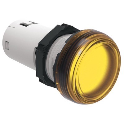 LPMLM5 Lovato Platinum LED Pilot Lamp 230VAC Yellow Monoblock Style 22.5mm IP66, IP67, IP69K