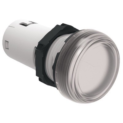 LPMLM7 Lovato Platinum LED Pilot Lamp 230VAC White Monoblock Style 22.5mm IP66, IP67, IP69K