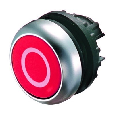 M22-DR-R-X0 Eaton RMQ-Titan Red Flush Pushbutton Actuator with &#039;O&#039; symbol 22.5mm 