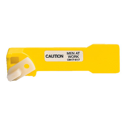 RS63LOCK Eaton Bussmann Red Spot Yellow Padlockable Insert &#039;CAUTION&#039; 