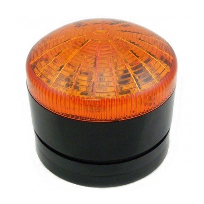 STXLED-24DA-A STX LED Beacon Black Base Amber Lens 12-24V AC/DC IP65 Continuous or Flashing