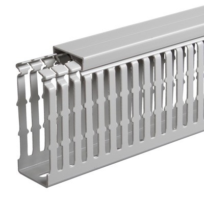 T1-ZH-60X100G IBOCO T1-ZH Zero Halogen Open Slot Panel Trunking 60W x 100H Grey RAL7035 Box of 8 Metres (4 Lengths) B12590