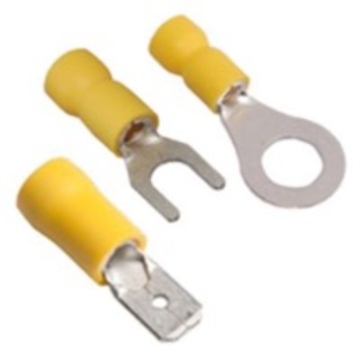 Yellow Insulated Crimp Terminals for 4 - 6mm