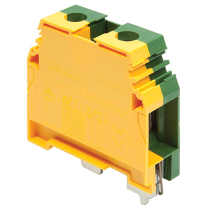 1SNA165111R1400 Entrelec SNA 35mm Earth DIN Rail Terminal for TS35 Rail Single Feed Through Green/Yellow M35/16P