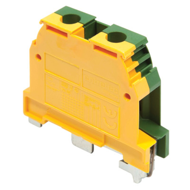 1SNA165130R2300 Entrelec SNA 16mm Earth DIN Rail Terminal for TS35 Rail Single Feed Through Green/Yellow MP16/12P