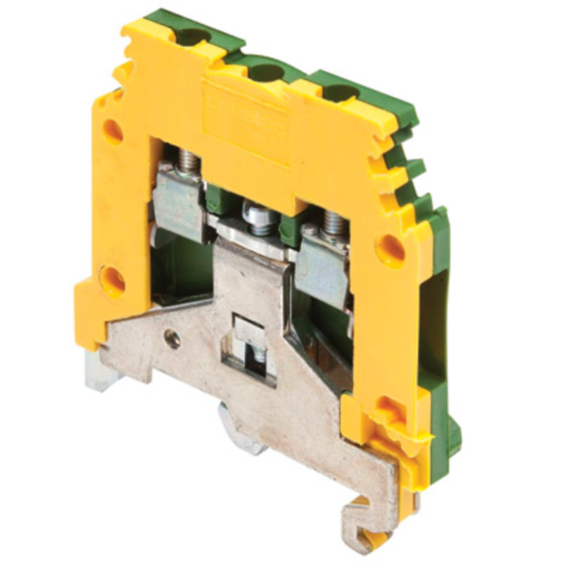 1SNA165488R2700 Entrelec SNA 2.5mm Earth DIN Rail Terminal for TS35 Rail Single Feed Through Green/Yellow MA2.5/5P