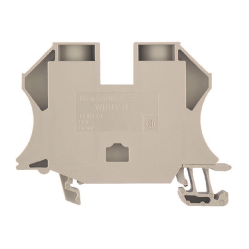 1036100000 Weidmuller W Series 16mm Beige DIN Rail Terminal for TS35 Rail Single Feed Through WDU16N