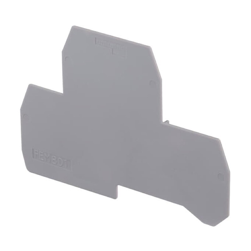 1SNA118499R2300 Entrelec SNA FEM6D Grey End Plate for M4/6 Double Deck Terminal