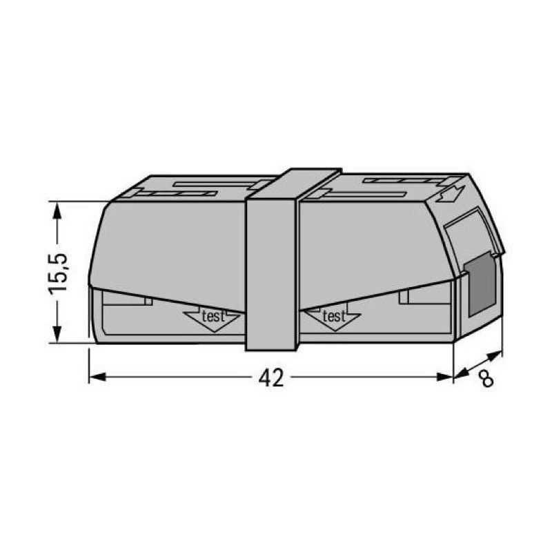 224-201 WAGO 224 Series 2 Conductor Lighting Connector Suitable for cable up to 2.5mm2 24A 50x Pieces